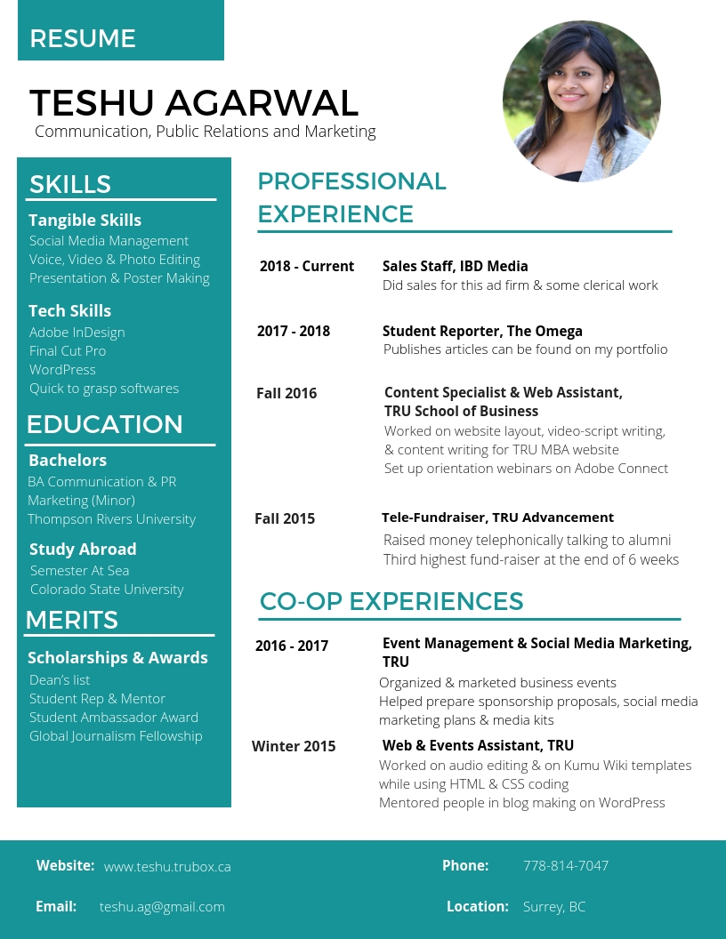 Resume – Teshu Agarwal